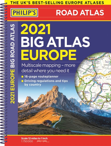 2021 Philip’s Big Road Atlas Europe