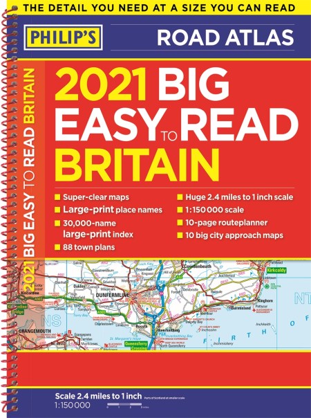 2021 Philip’s Big Easy to Read Britain Road Atlas