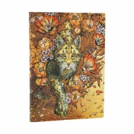Lynx Rising (Erica Williams Art) Midi Lined Softcover Journal (Elastic Band Closure)