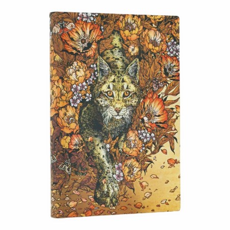 Lynx Rising (Erica Williams Art) Mini Unlined Softcover Journal (Elastic Band Closure)