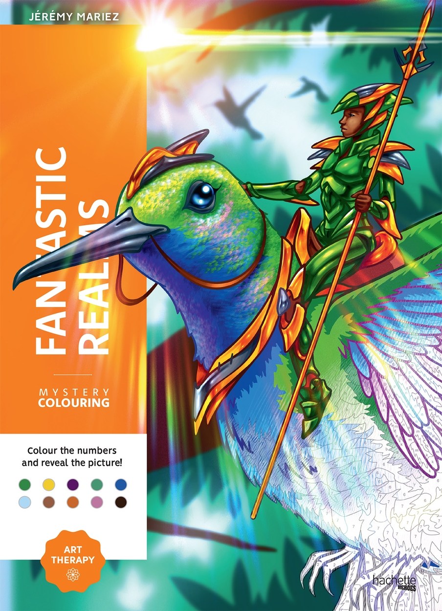Mystery Colouring – Fantastic Worlds — coloring book cover